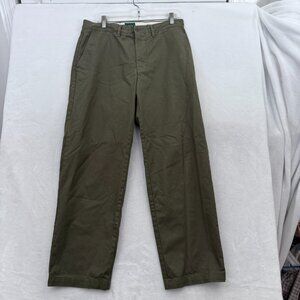 J Crew Oarsman Chino Pants Mens 31x32 (32x29) Green Classic Fit Relax Casual